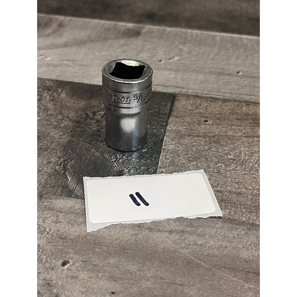 Snap-on 9/16 Socket 1/2 Drive 12-Point Shallow SW-181 USA Vintage Chrome